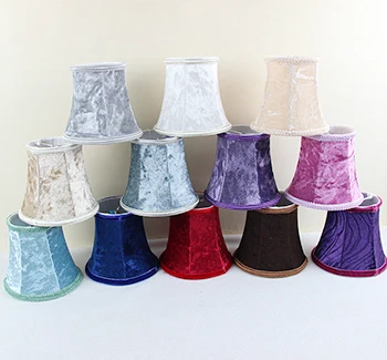Фланелевая фиолетовая, красная, синяя, белая модная лампа, абажур для лампы в виде свечи, абажур для настенной лампы, мини-абажур для люстры, зажим