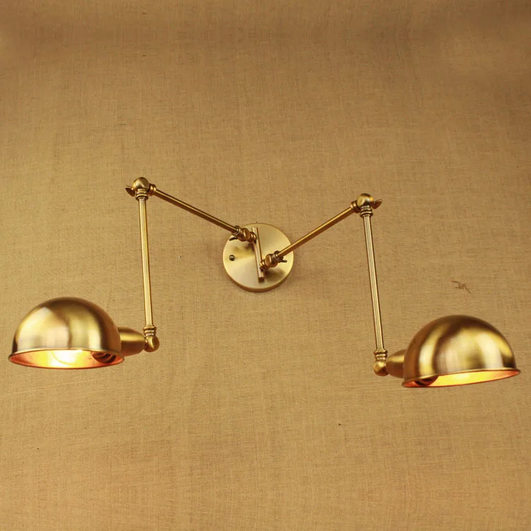 Латунный медный чердак промышленный винтажный настенный светильник двойные