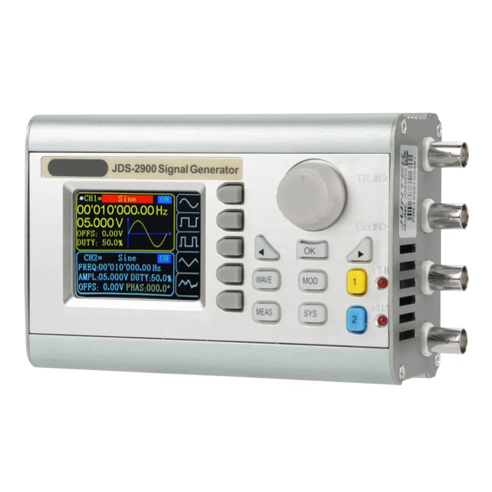 JDS2900 портативный двухканальный DDS генератор сигналов счетчик цифровой контроль синусоидальной частоты двухканальный AC100-240V