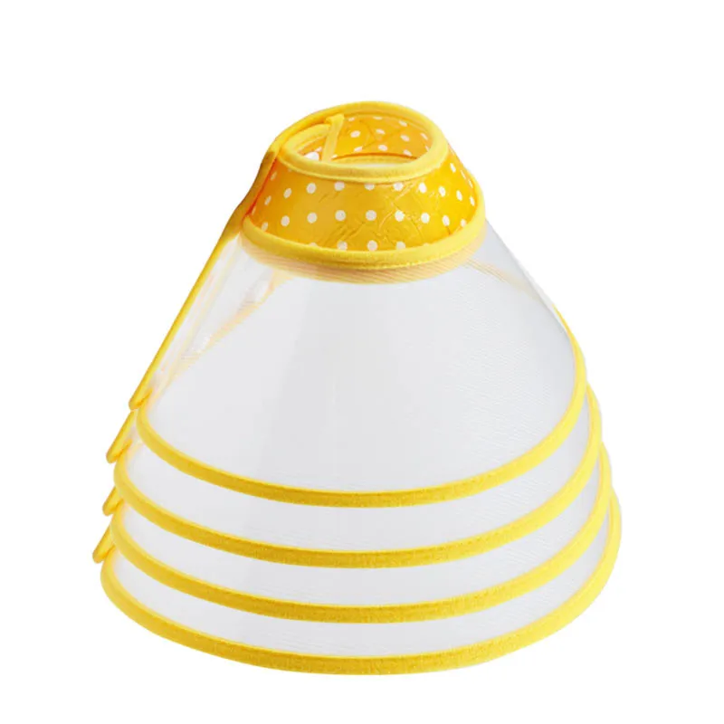 Yellow HE защитный ошейник для питомца, собаки, кошки, заживление ран, защитный чехол для кошек, собак, медицинские ошейники, удобные пластиковые противоукусы - Цвет: Yellow
