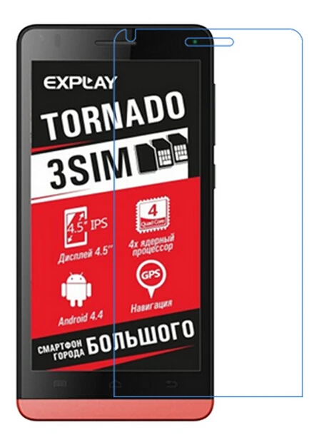 Пленка для экрана Explay Tornado HD 2 шт./лот прозрачная грязеотталкивающая | Мобильные