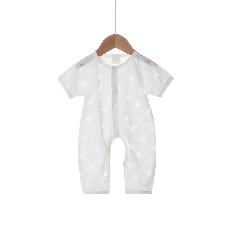 Детские летние комбинезоны для новорожденных дышащая одежда с коротким рукавом