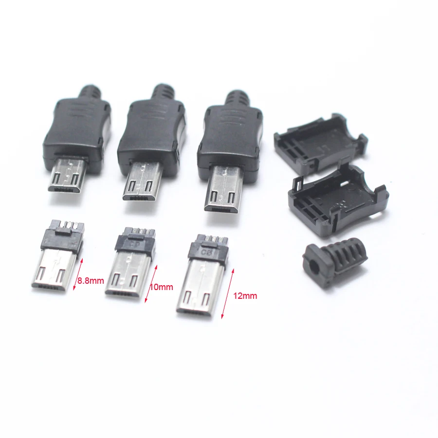 5 комплектов микро USB 5PIN сварочный Тип Штекерный разъем 4 в 1 зарядное устройство 5P