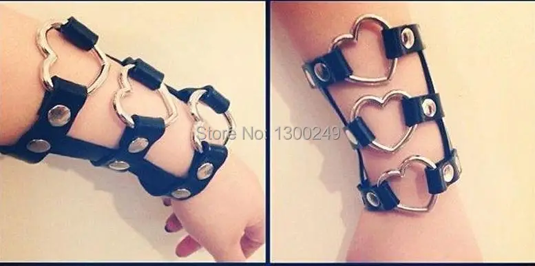 Харадзюку Новый ручной работы искусственная кожа рок панк готик гвоздики Шарм