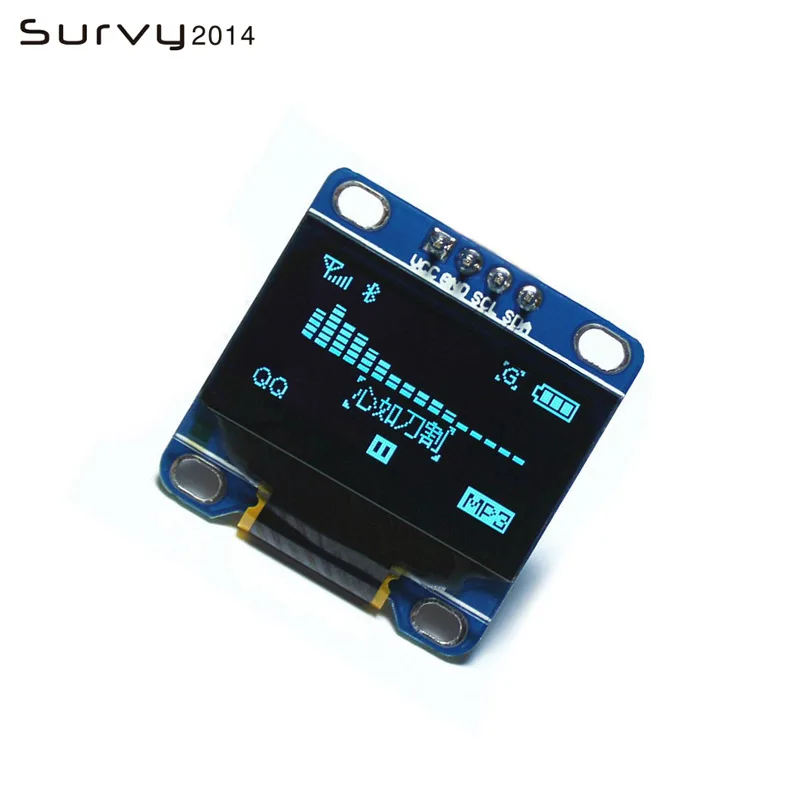 Последовательный белый модуль OLED 0 96/0 91 дюйма IIC 128X64 I2C SSD1306 12864 плата с ЖК экраном GND