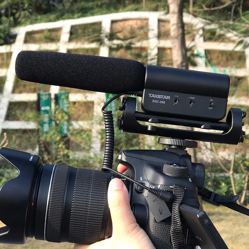 Takstar SGC-598 фотографии интервью дробовик микрофон для Nikon Canon DSLR камера видеокамера Vloggers/Videomaker