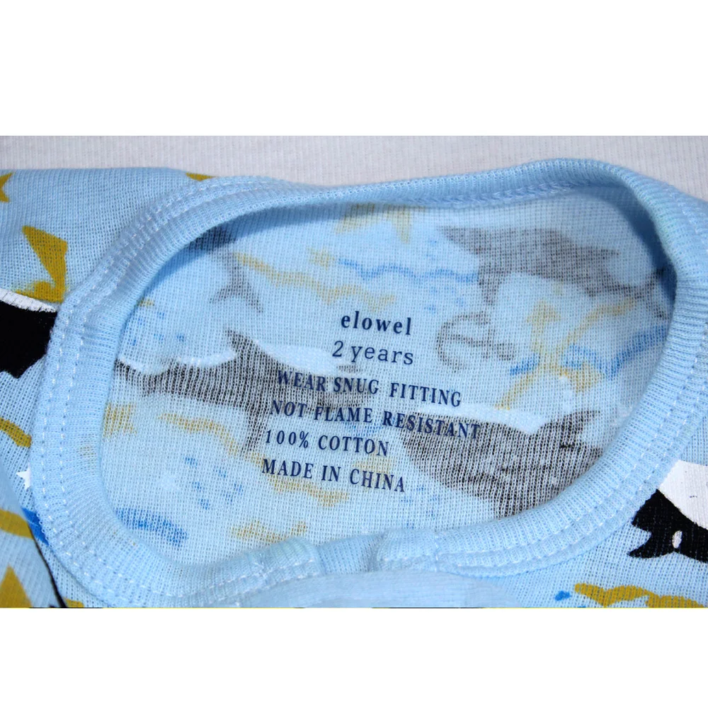 Baby Whale Children One Piece Kids Animal Rommper Boys Full Sleeve Pajamas Girls 100% Cotton Pyjamas | Детская одежда и обувь