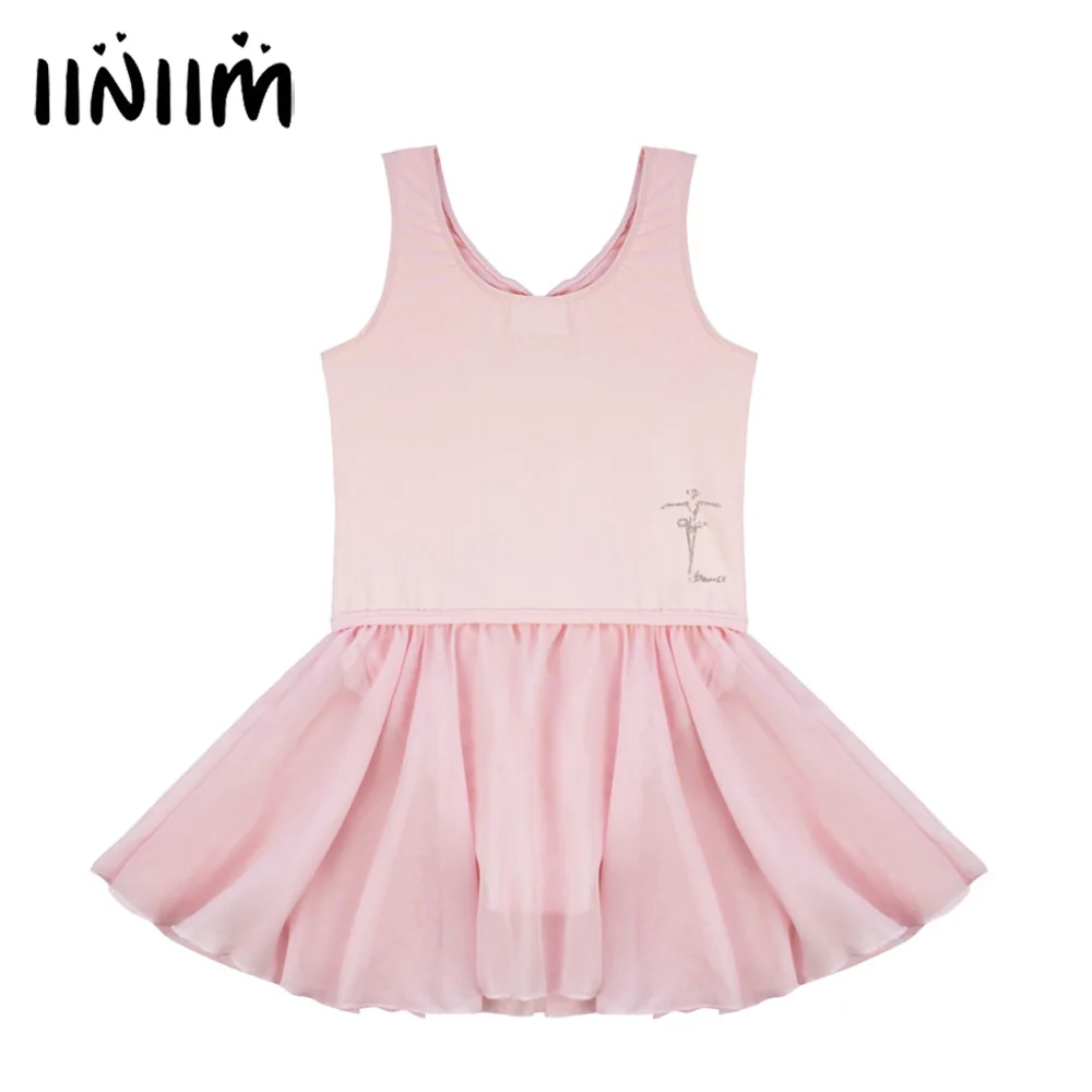 Iiniim блестящее танцевальное трико для девочек балетное платье пачка катания на