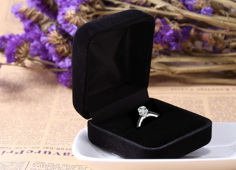 300 шт. бархатные шкатулки для хранения колец ювелирных изделий|ring barbell|ring storage boxbox