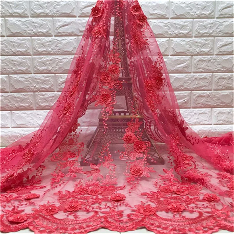 Зеленое последнее нигерийское Тюлевое кружево 2019 розовая французская кружевная