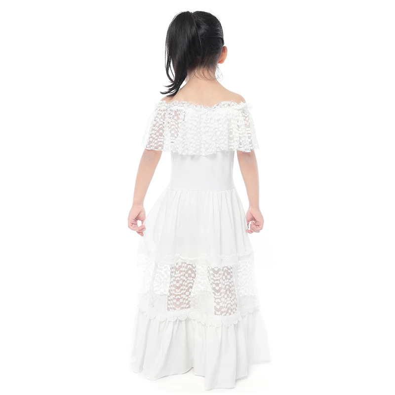 Kaia Angel 2020 new girl princess dress wedding birthday party gift white summer factory wholesale 5 pieces / batch | Детская одежда и