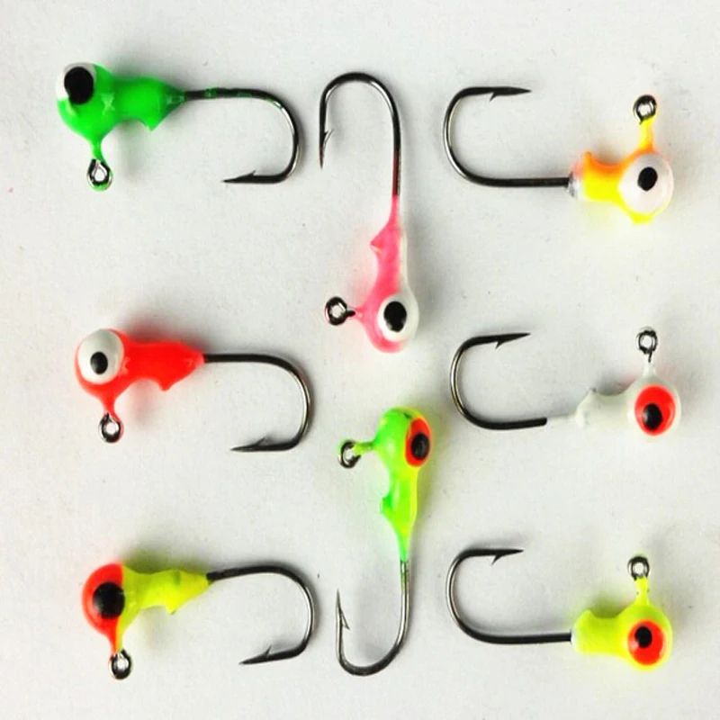 50 pcs 1g 22mm Jig Head Hooks Artificial Bait for Japan bait Rock Fishing Fly Fishing Worms Shad Soft Lure Fishing Lure