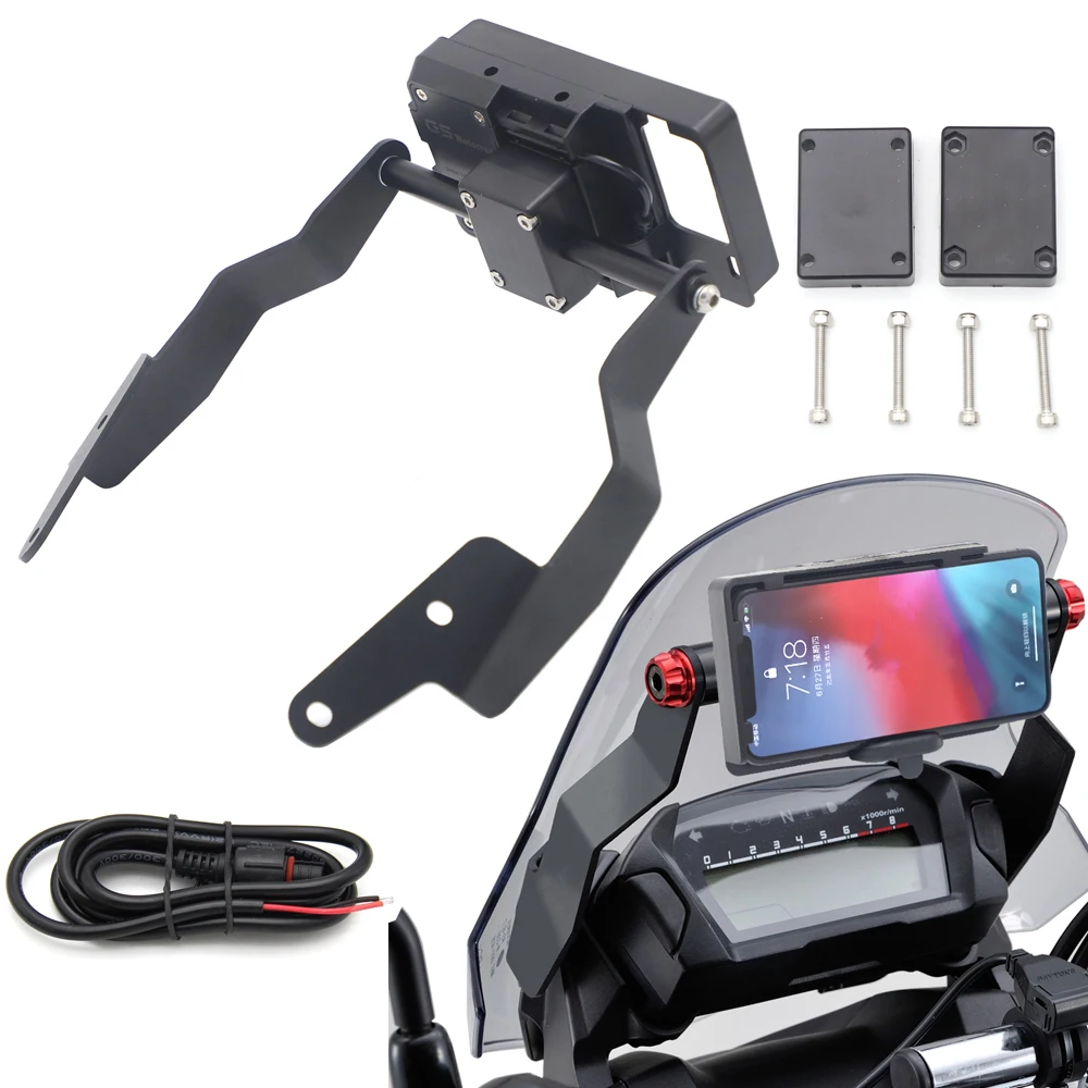 Черный держатель подставка для телефона планшетовый кронштейн GPS NC700 2012 2013 NC750X 2014