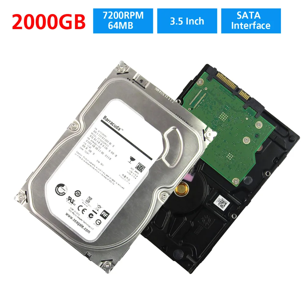 CCTV SATA HDD 3 5 дюймов 2000 Гб жесткий диск 2 ТБ для Автономный AHD DVR сетевой