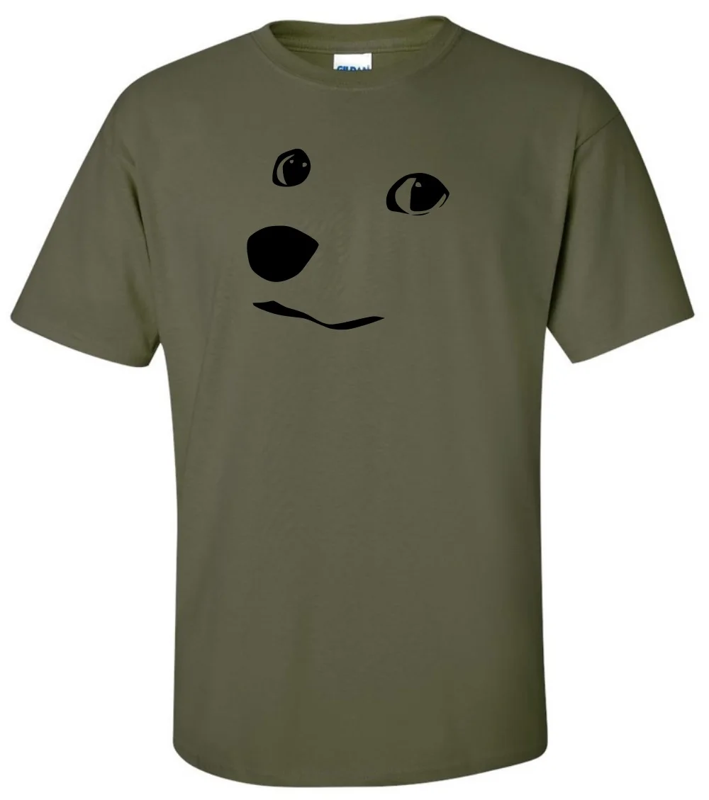 

Doge Face Meme T-Shirt Funny Joke Brand Men 2019 Fashion Summer Mans Unique Cotton Short Sleeves O-Neck Army T Shirt