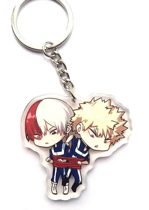 5 Аниме брелок Bokuno Hero Bakugou My Hero acemic bakugou katsuki odoroki Portachiavi двухсторонние брелки подвеска - Цвет: 5