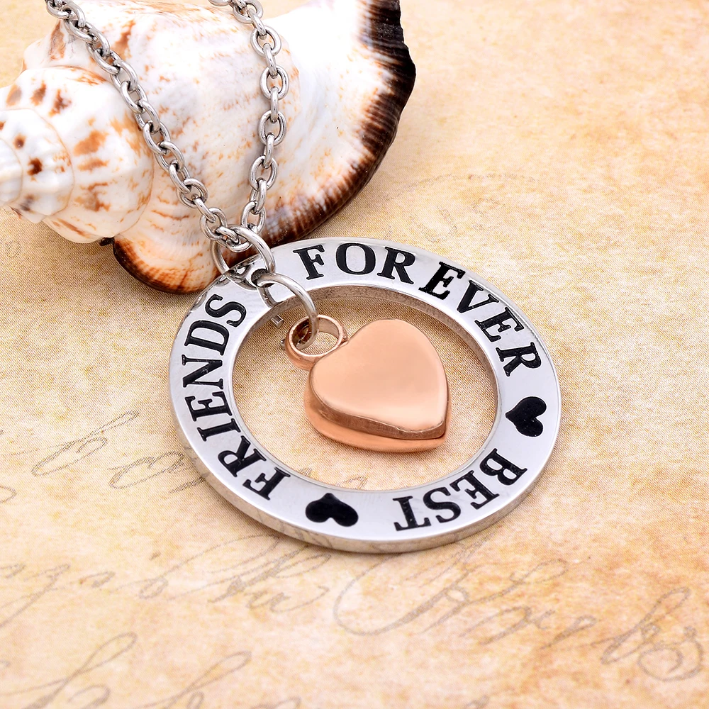 IJD9782 кулон в виде Круга жизни с надписью FOREVER BEST FRIENDS подходит к мини-урне для