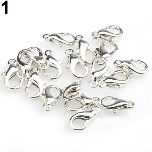 100 шт 10 мм 12 застежки карабины для изготовления ювелирных изделий ожерелье