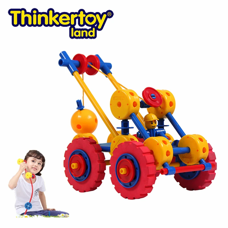 Thinkertoy Land 99 шт. детские развивающие игрушки серии автомобилей Строительные блоки