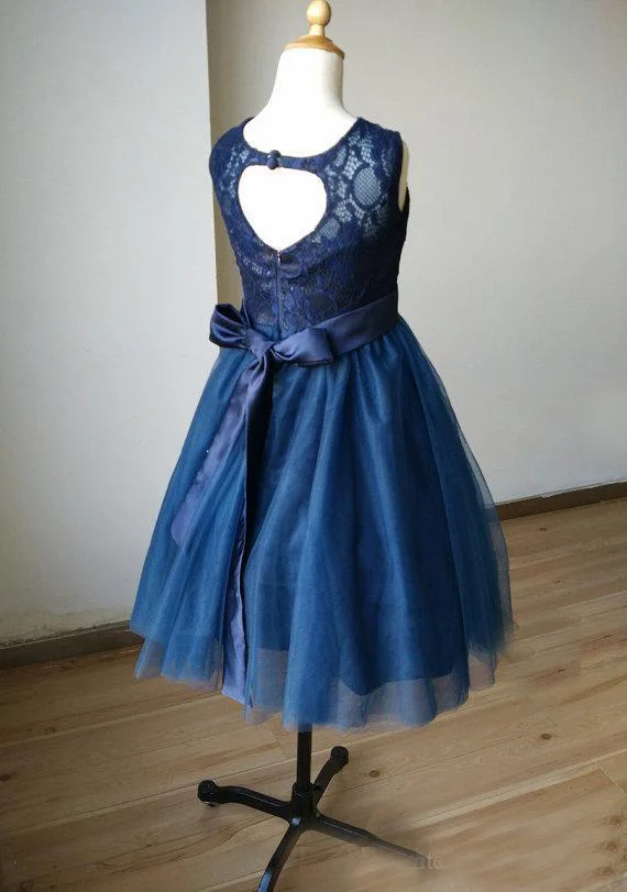 Горячие Продажа Новые A-Line О-Образным Вырезом Тюль Цветок Девочки Платья Кружева