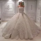 Свадебное платье с открытой спиной, аппликацией и бусинами