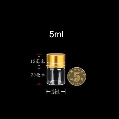 Стеклянные бутылки с закручивающейся крышкой 50 шт. 22x30 мм 5 мл | Дом и сад