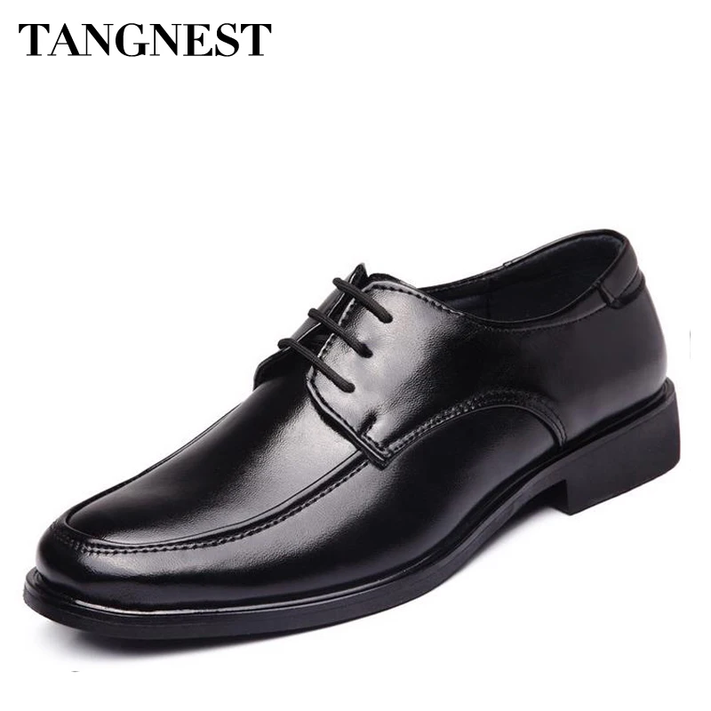 Tangnest/2017 г. Новая мужская деловая обувь классические мужские свадебные туфли с