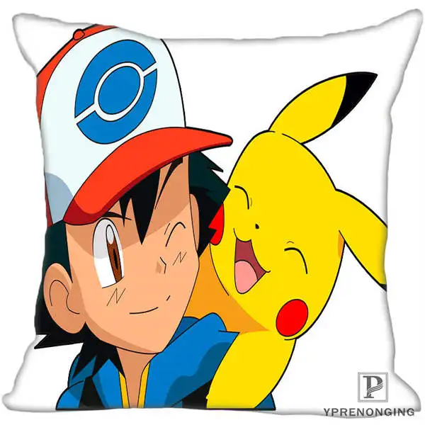 Square Pillowcases Декоративная Наволочка на заказ с изображением покемона Пикачу, квадратная Наволочка на молнии, 35X35,40x40,45x45 см(одна сторона), 180527-21-13 - Цвет: Square Pillowcases
