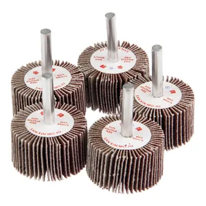 DRELD 5 шт. Аксессуары Dremel вращающийся инструмент 40 мм шлифовальный наждачный бумажный шлифовальный круг с откидной головкой с оправкой для мини-дрели зернистость 80 #