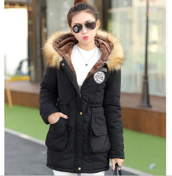 Warm Parkas Women Coat Fashion Autumn Winter Jacket Fur Collar Long Parka Plus Size Hoodies Casual Cotton Outwear | Женская одежда