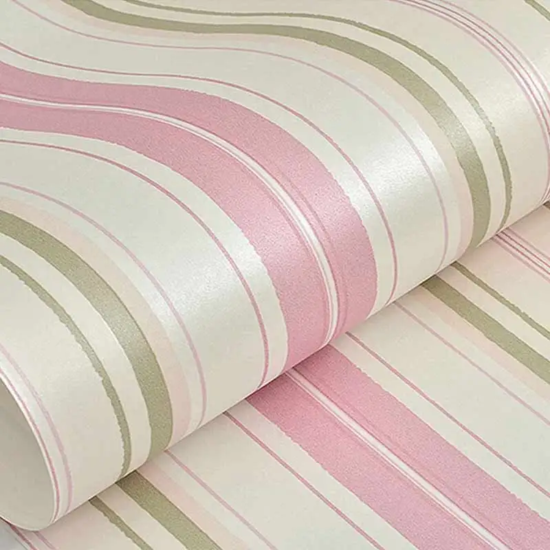 Средиземноморские синие розовые вертикальные полоски нетканые обои для