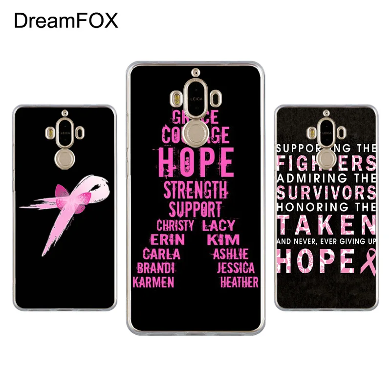 Dreamfox k034 рака груди Лента Мягкие TPU силиконовый чехол для Huawei Коврики G 7 8 9 10 Nova 2 lite