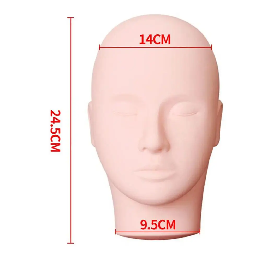 Мягкая силиконовая ресница привитый манекен с плоской головкой тренировочная