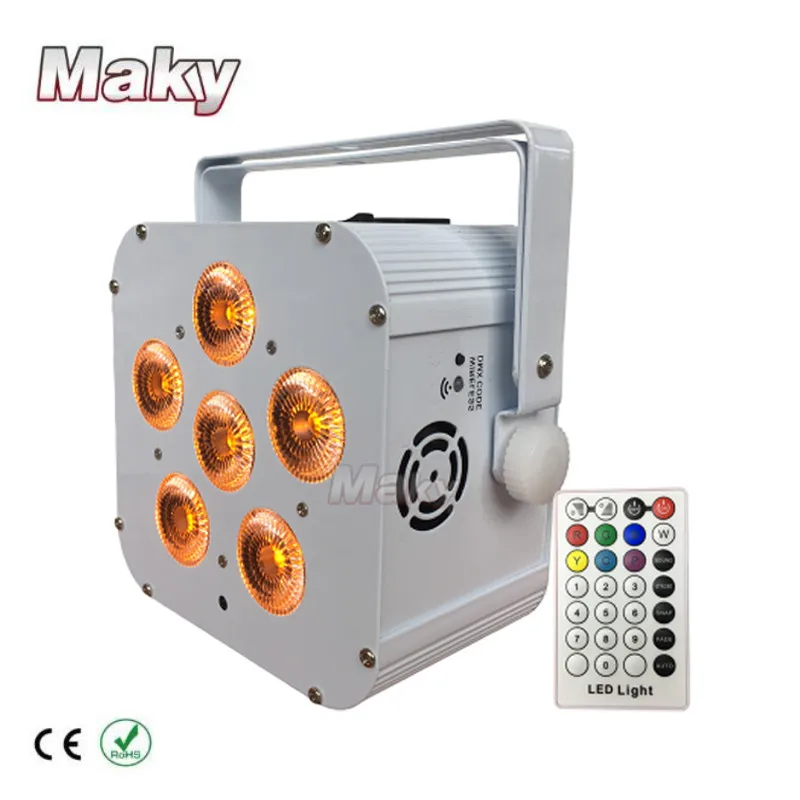 6 огни DMX512 популярные LED снизу вверх литиевая батарея par Мощный шт. RGBWA УФ