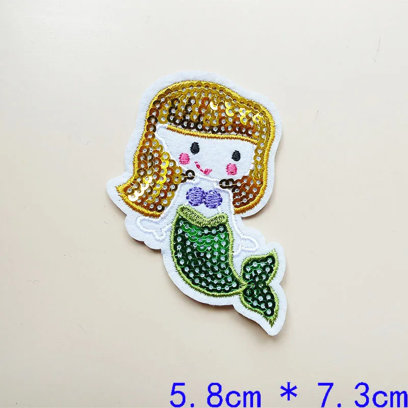 1 шт. 3D Краб птица русалки рыбы Морская звезда Shell заплаты вышивки для одежды