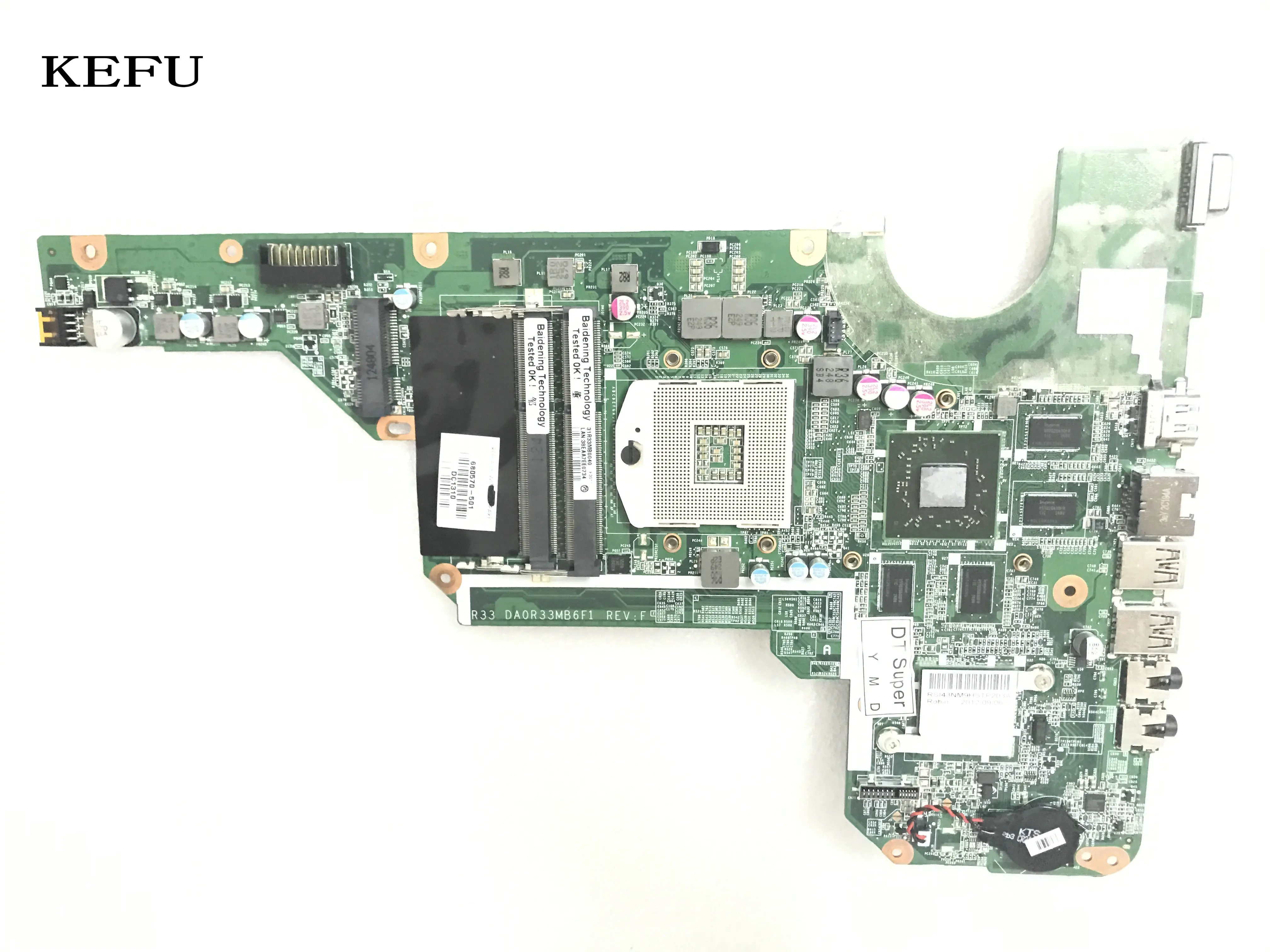 Материнская плата KEFU stock DA0R33MB6F1 G6 для ноутбука HP Pavilion G4 7670 м 1 Гб (Квалифицированный