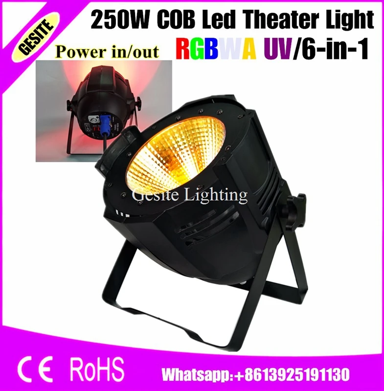 2 шт./лот литье алюминия 250 Вт RGBWAUV 6в1 DMX Крытый COB RGBWA 200 led par свет | Лампы и освещение