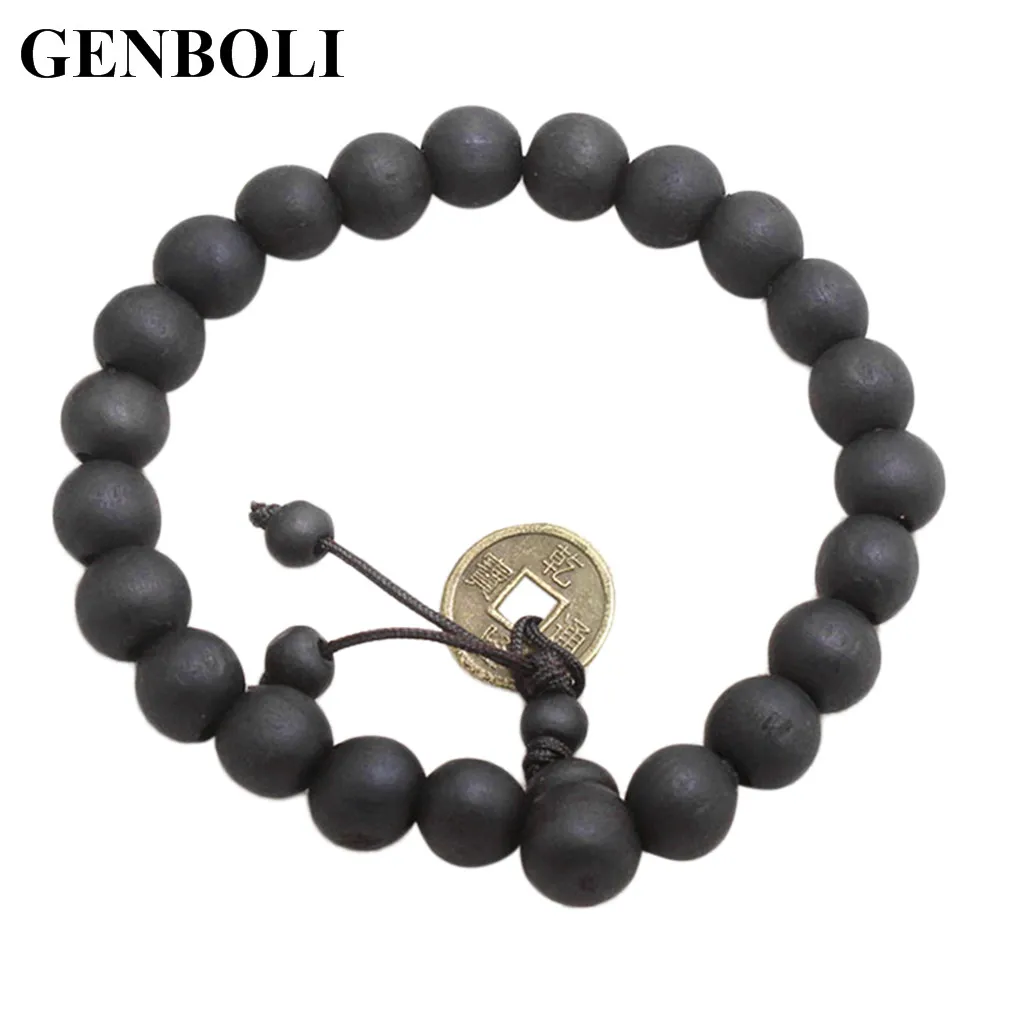 10 мм модный очаровательный мужской женский буддийский браслет с бусинами