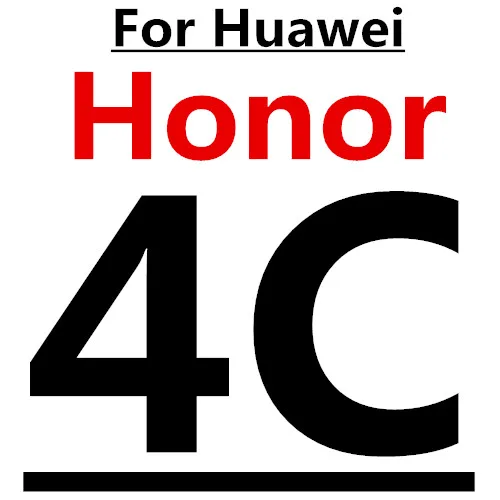 For Huawei Honor 4C С уровнем твердости 9H закаленное Стекло Экран протектор чехол для huawei GR5 GR3 GT3 Y3 II Y5 II Y6 Pro P6 P7 P8 P9 Lite Honor 4C Pro 5C 5X8 7 пленка - Цвет: For Huawei Honor 4C