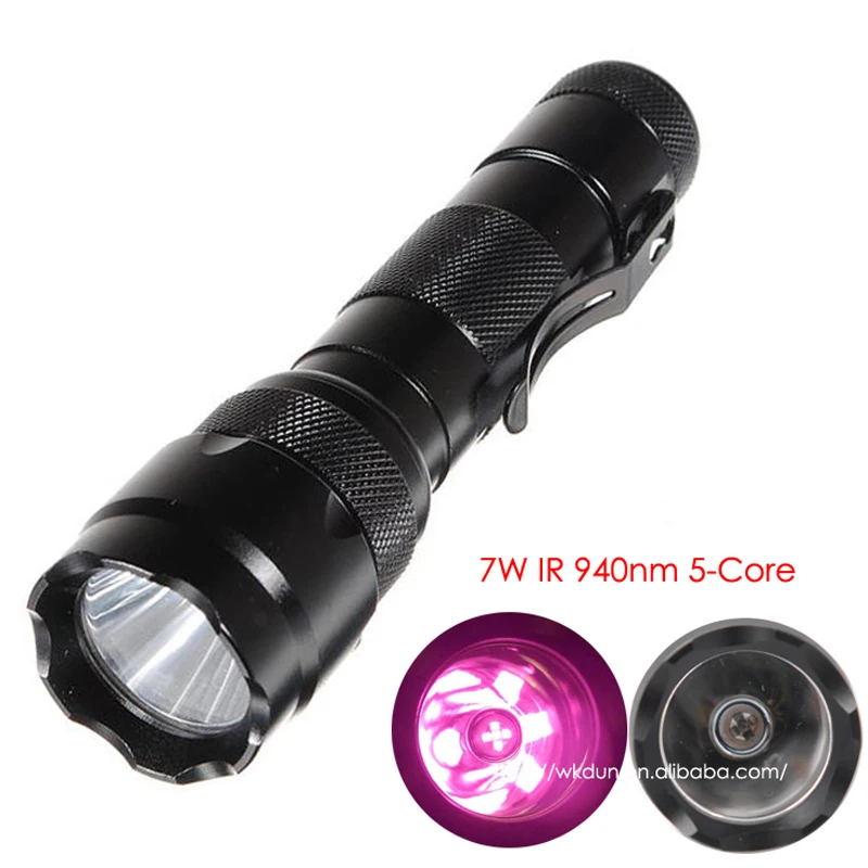 WF 502B 7 Вт ИК 940нм Инфракрасный фонарик 850нм 5 ядер led 1 Режим отражатель SMO охотничий
