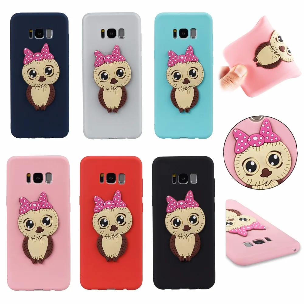 

50pcs/lot Free Shipping!! Cartoon Owl TPU silicone case for Samsung Galaxy S8