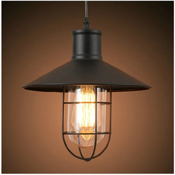 Потолочные светильники RH Лофт Ретро Винтажные промышленные Edison Droplight столовая железная клетка европейский стиль потолочный светильник фонарь