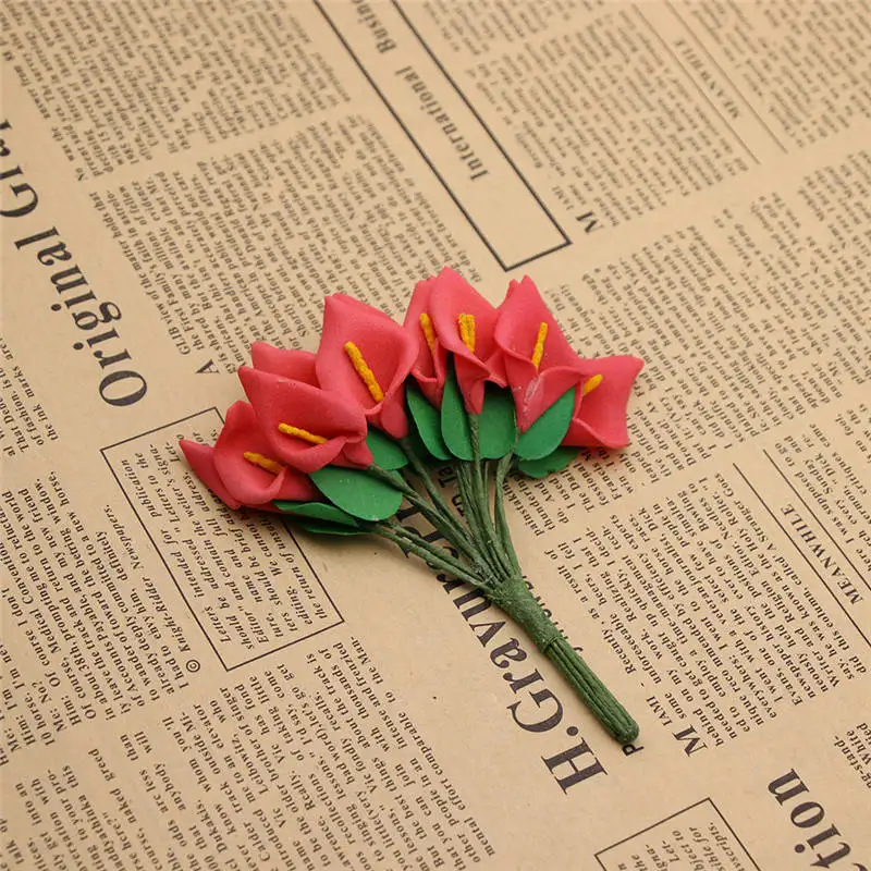 1 шт. мини пены Калла из искусственных цветов ручной работы свадебное оформление