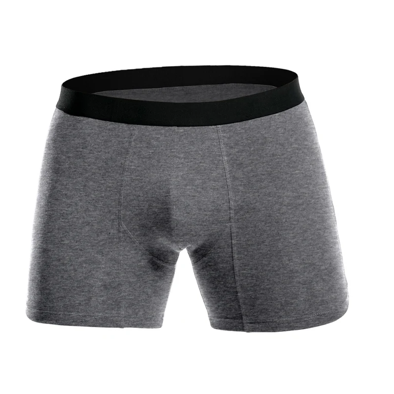 Мужские боксеры удобное нижнее белье Длинные для молодых мужчин однотонные