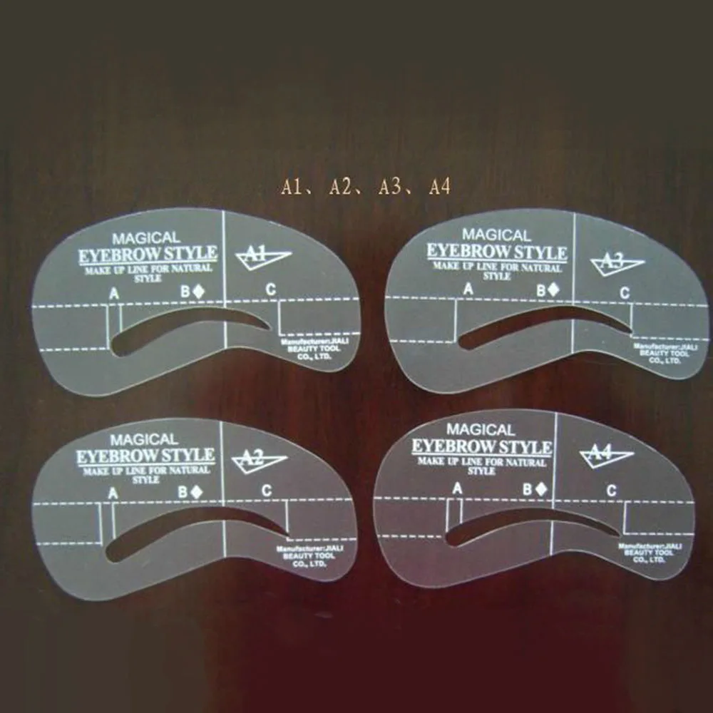 Заманчивый шаблон для бровей 1 набор 4 шт Макияж Формирование DIY инструмент разный