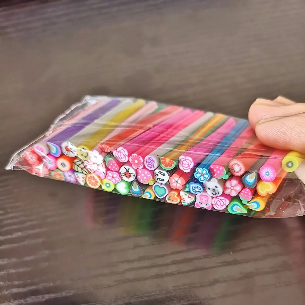 50 шт. DIY Craft 3D маникюрный цветок палочки для сердечек стержни наклейки полимерная