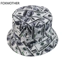foxmother new dollar pattern chapeau femme fisherman hat men bucket hats outdoor casquette