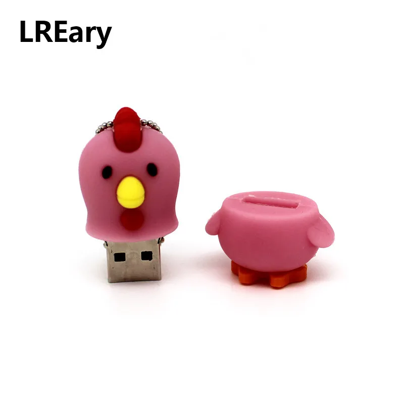 Мультфильм Прекрасный белый/желтый курица usb флэш накопитель карта памяти Флешка