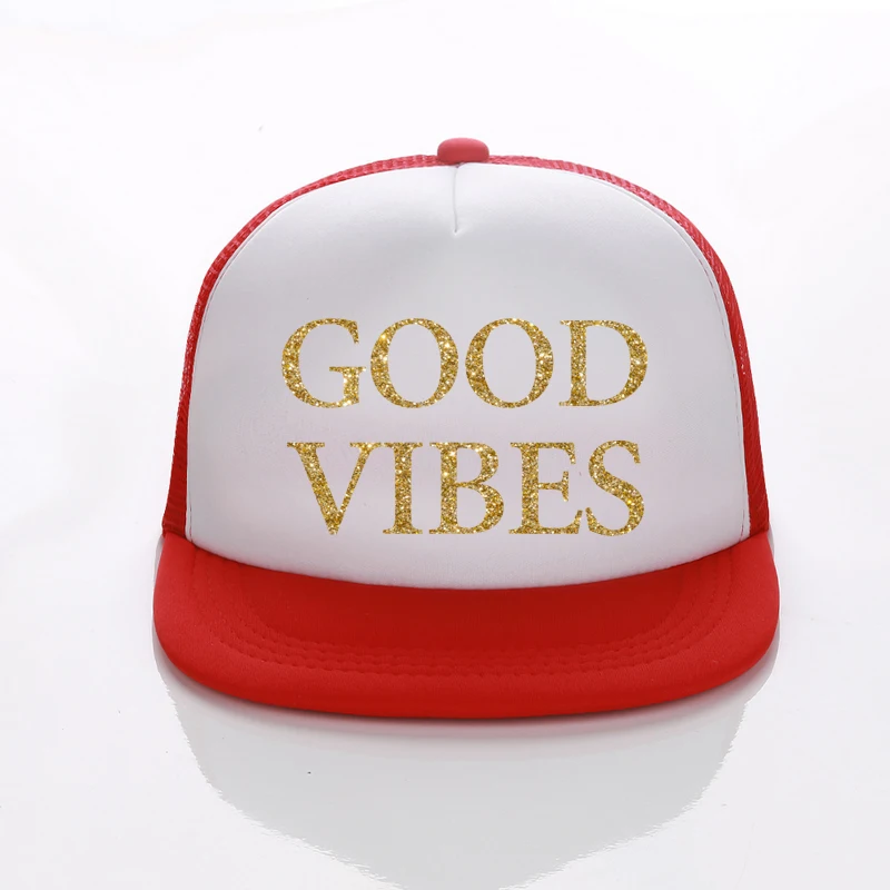 DongKing унисекс хорошая VIBES повседневная Регулируемая бейсбольная кепка сетчатая
