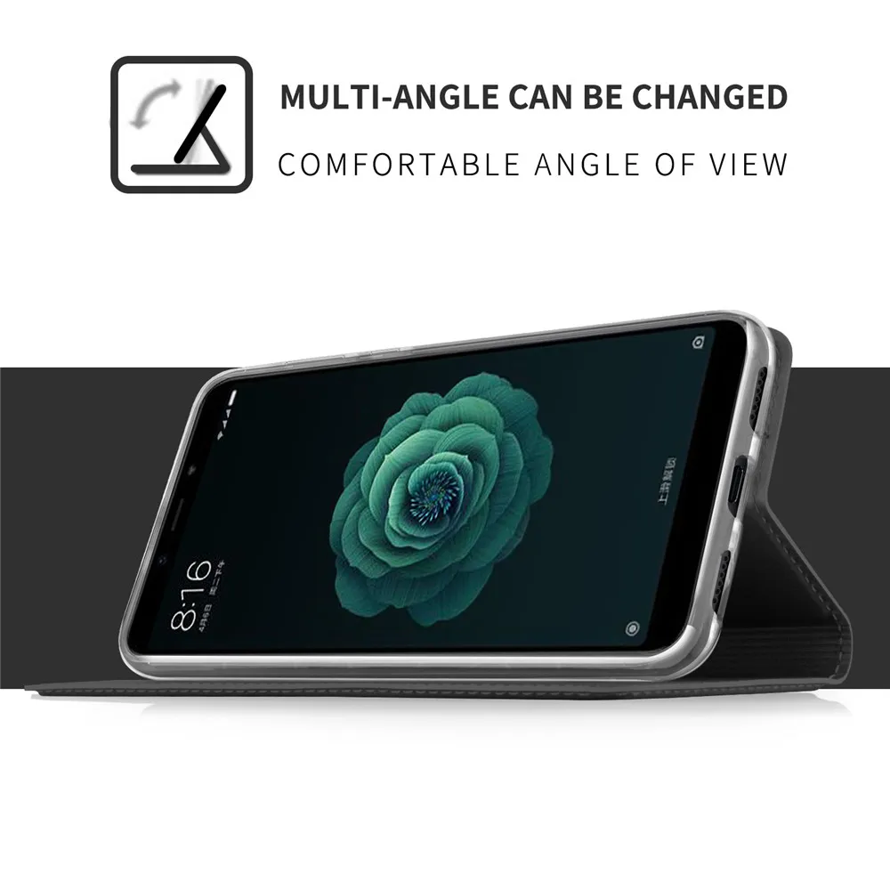 Xiaomi mi A2 чехол роскошный флип-бумажник кожаный бумажник-книжка Чехлы для 6x Funda Coque